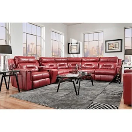 Reclining Sectional Sofa with 5 Seats